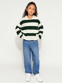 Radiana Jersey de cuello con costillas informal para niñas preadolescentes, otoño/invierno - Multicolor - Ver 6