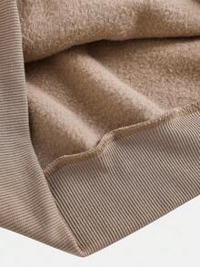 SHEIN Girlism 2 Stücke/Set Teenager Mädchen Solide Braun Locker Lässig Vintage Amerikanischer Stil Englisch Text Grafik Kapuzenpullover Sweatshirt und Jogginghose Trainingsanzug, geeignet für Herbst/Winter, Schulanfang Saison, thermisch gefüttert Teenager Mädchen Braun Set Mädchen Kleidung Set Braun Outfit Set