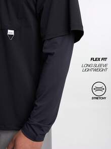 Camisetas informales de cuello redondo con estampado gráfico y corte holgado para hombres - Negro - Ver 3