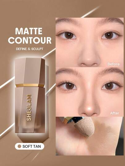 SHEGLAM Sun Sculpt Liquid Contour-Soft Tan Gel Creme Contour, Nicht Fettend, Langanhaltend, Hochpigmentiert, NatüRliche Kontur, Konturierung, Schwereloser Bronzer, , Weihnachten, , Braune Kontur Und Bronzer Marke SchöNheit Make-Up Kosmetik FüR Damen MäDchen Perfekt FüR Herbst Winter Ideal FüR Y2K Schick Mode Geeignet FüR Geburtstag Weihnachten PräSent Party Fertig Beste Farbe