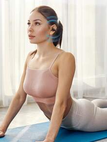 Teckwe Wireless Earbuds Small Clip On Earphones Open Ear Buds, Air Conduction, LED Digital Display With Large Screen, HiFi Stereo With Built-In Microphones For Sports Running Cycling Workout