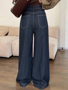 DAZY Women Straight Leg Pocket Decorated Jeans,Back To School Clothes