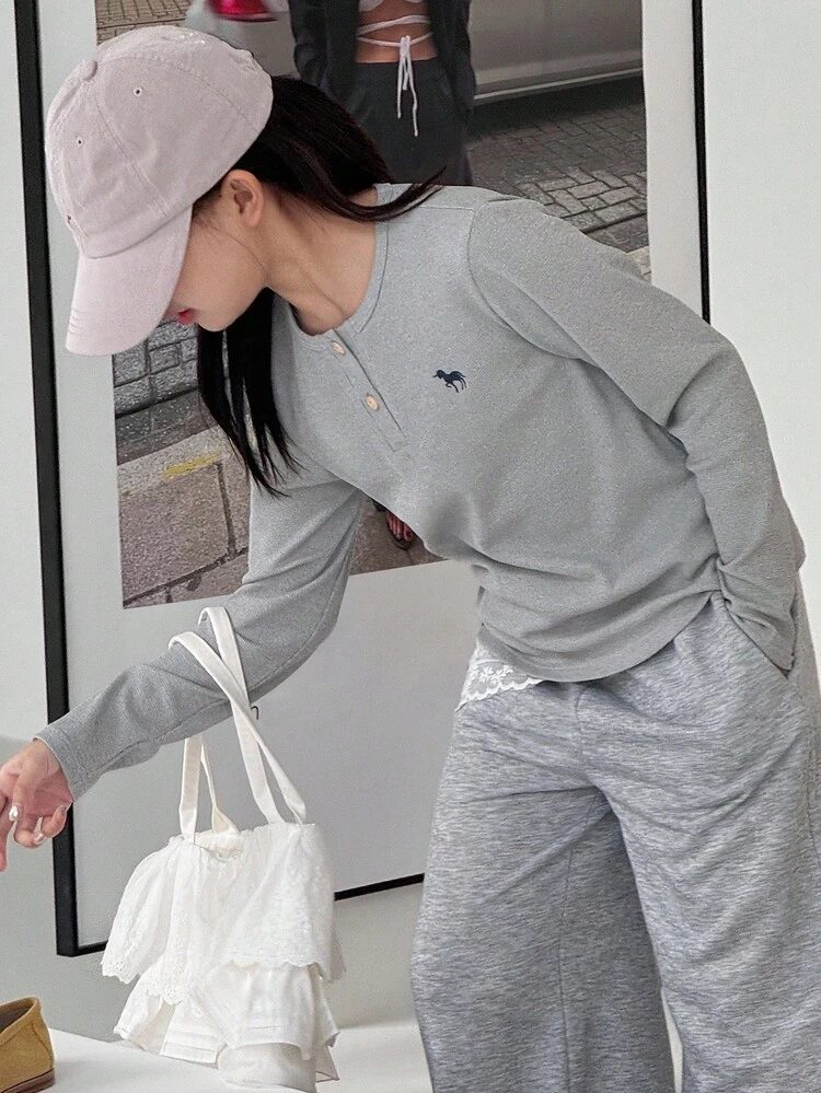 Tween Girls Daily Casual T-Shirt, Autumn