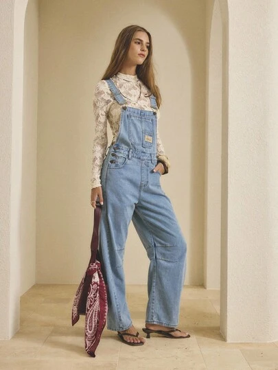 Aralina Peto vaquero casual de mujer con pierna de barril, perfecto para looks de mercado, atuendos de maestro, conciertos country y disfraces de Halloween, en estilo vintage de los años 90 y Y2K, apto para verano, otoño e invierno