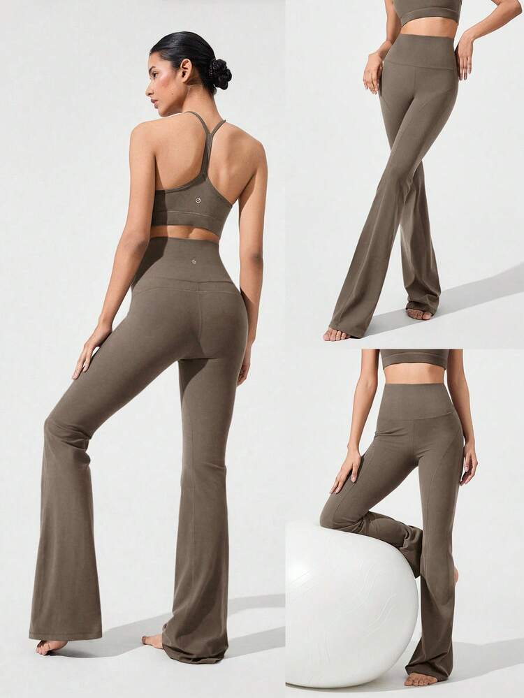 35" FeatherFit™ Go Groove Ultra Long Flare Leggings Low Impact Yoga Pilates Studio Daily Casual Wear Spring Summer