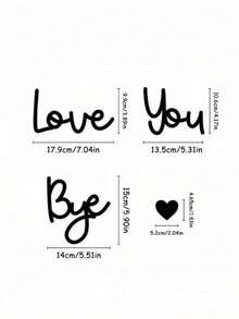 SHEIN 1件裝「Love You Bye」黑色橫幅，毛氈裝飾，牆面標誌裝飾，走廊入口、臥室，溫馨裝飾橫幅 - 黑色. - 查看 6