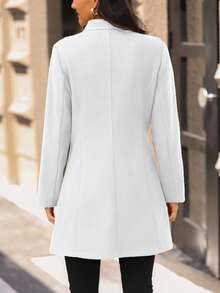 SHEIN Clasi 女士休闲度假立领修身夹克 - 淺灰色 - 查看 2