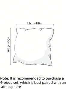 1/4pcs Retro Style Halloween Party Decoration Pillow Cover, Character Expression Cushion Cover - Printed With Ghost, Pumpkin, Black Cat Patterns, 18x18 Inches | Zipper Closure | Polyester Material | Sofa, Bedroom, And Living Room Decoration, Used For Halloween Decoration, Party Supplies, And Home Decor. No Filling Material - Orange Green Black - View 5