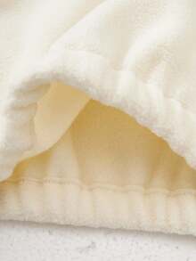 SHEIN 2pcs/Set Tween Girls Casual Solid Color Thermal Lined Stand Collar Half Zip Pullover Sweatshirt And Pants, Comfortable Fabric Suitable For Daily Wear, School, Indoor, Outdoor, Outing, Minimalist, Sportswear, Autumn/Winter, Thick Clothing,ChicAutumn,Halloween, Christmas