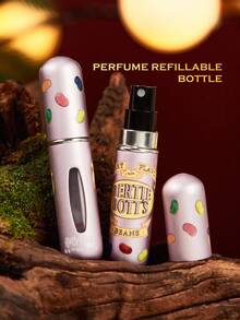 HARRY POTTER X SHEIN 5ml/0.2oz Pink Refillable Perfume Atomizer Spray Bottle With Bottom Filling Self-Pump Type Reusable Fragrance Bottle, Mini Portable Cosmetic Bottle Liquid Filling Bottle,With A Visible Window, Portable For Travel And By Plane,Every Flavour Beans