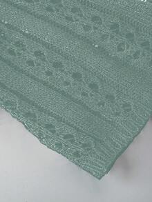 Celisse Cárdigan ligero de manga larga con lazo delantero de unicolor para mujer - verde menta - Ver 4