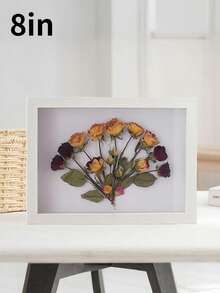 SHEIN 1 pieza Marco de madera rectangular clásico para póster, marco de madera grueso con exhibición de espécimen 3D hueco, adecuado para decoración de pared en la sala de estar