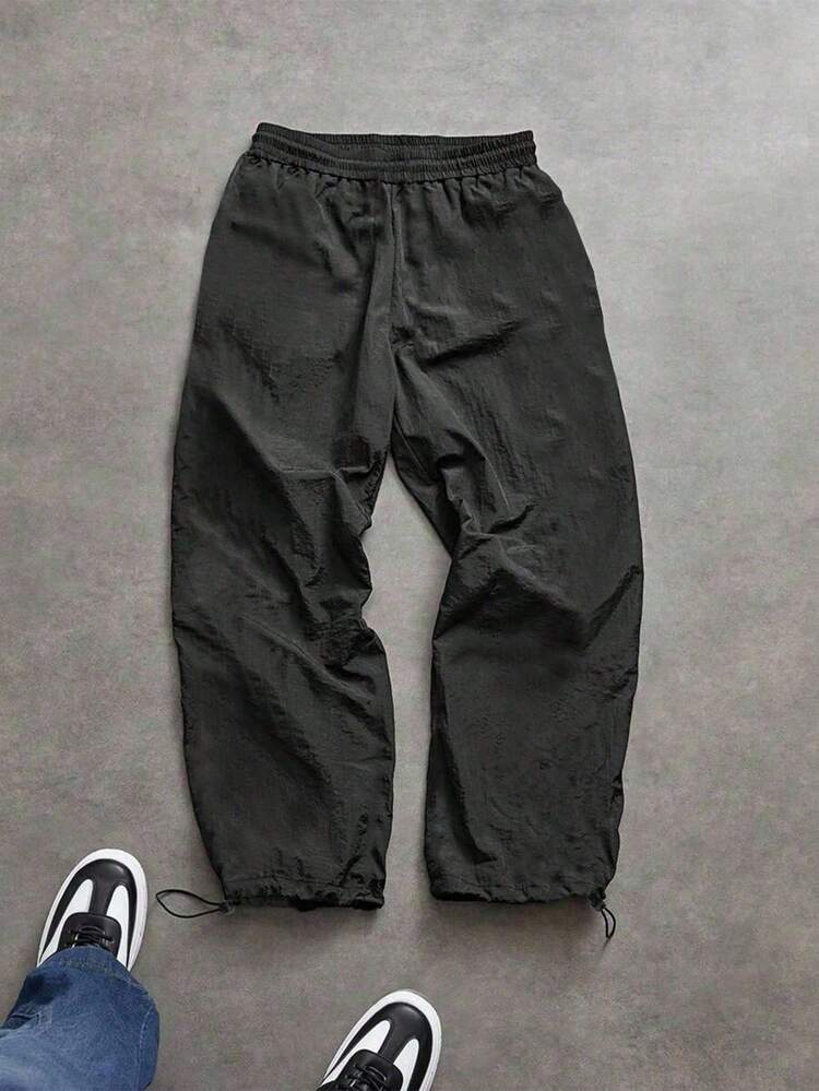 Sport MetroGents Calça de Moletom Masculina com Cordão e Bainha, Calça Personalizada, Calça de Pesca, Calça Folgada de Moletom - Preto - Visão 2