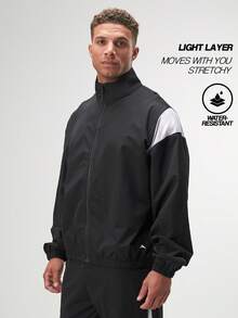 Men's Casual Versatile Simple Contrast Color Patchwork Jacket