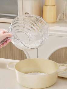 SHEIN 1/4pcs Multifunctional Rice Washing Basket With Handle, Vegetable Washing Basin, Fruit Plate, Kitchen Drain Basket, Kitchen Supplies Rice Washing Strainer, Household Kitchen Drain Basket - Multicolor - View 9