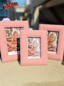 Plush Photo Frame - A Square Photo Frame Made Of Comfortable Fabric. This Frame Is Suitable For Elegant Home Decoration When Hung On The Wall Or Placed On The Table, And Is Also Suitable For Displaying Wedding Or Family Photos. It Can Also Be Given As A Christmas/Birthday Gift. - Multicolor - View 8