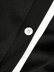 DAZY 女士百搭休闲长袖 T 恤，秋季，返校服装学院风上衣，秋季女装 - 黑色 - 查看 4