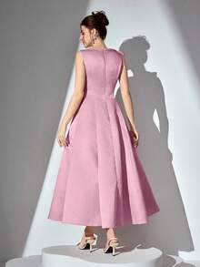 Poshira 大码女士夏季礼服，纯色时尚