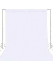 SHEIN 高密度涤纶白色背景布，无缝、可水洗照片背景屏幕，适用于婚礼、生日、周年纪念、毕业典礼、派对摄影、视频工作室 - 无需电力、无羽毛 - 适用于圣诞节、万圣节、复活节、感恩节活动的多功能窗帘 - 白色 - 查看 1