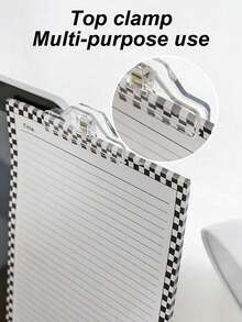 1pc Clear Acrylic Message Board, Left/Right Side Adhesive-Free Multipurpose Clip Design For Sticky Notes, Handwritten Memo, Phone/Computer Screen Display, Suitable For Back To School, Students, Business Office - Multicolor - View 4