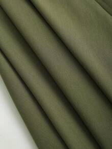 Sweetra Women's Elegant Commuting A-Line Skirt, Draping Slimming Effect, Spring/Autumn - Green - View 5