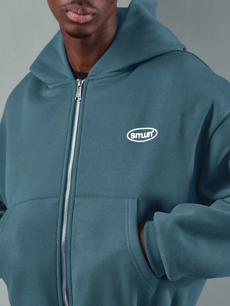 Sweat à capuche court surdimensionné avec logo