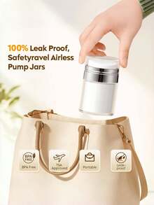 15ml/30ml/50ml/100ml 真空泵瓶、真空面霜罐、可再填充保湿霜分配器、按压式泵瓶，适用于乳液、精华液、化妆品、旅行和浴室存储”