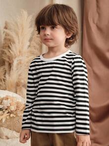 Loomiva 3件套男童休闲舒适纽扣polo衫，圆领短袖T恤套装，长袖衬衫，条纹长袖衬衫，儿童长袖衬衫，男童休闲长袖衬衫，男童经典印花休闲舒适短袖T恤，适合秋冬季节，室内外皆宜，3件套，返校季，男童印花T恤，男童T恤，儿童印花T恤，男童条纹T恤，小熊印花上衣，灰色T恤，保暖内衬