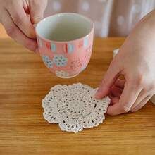 4/6/8/10/12/16/18/20pcs Vintage Floral Crochet Coasters, Vintage Round Coasters, Heat-Resistant Placemats, Tablecloths, And Dining Table Decorations - Perfect For Home, Residence, Kitchen, Coffee Table, Wooden Table, Restaurant, Bar Decoration