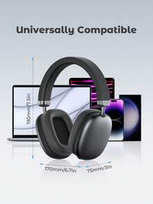 JMMO Tai nghe trùm đầu không dây có micrô Tai nghe âm thanh nổi HiFi có thể gập lại và di động với chụp tai bằng mút hoạt tính Quà tặng Giáng sinh, Những vật dụng không thể thiếu cho kỳ nghỉ cắm trại mùa thu và mùa đông Những vật dụng cần thiết cho kỳ nghỉ Phụ kiện đi nghỉ, Vật dụng cắm trại - màu đen - Xem 8