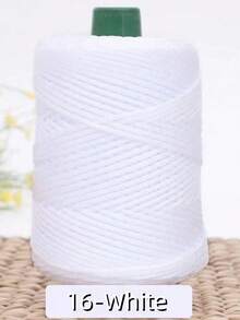 1卷彩色扭纹编织绳，DIY工艺空心绳，手工包，抽绳带配件，装饰性聚丙烯纤维绳，钩针线，手工钩编包线，靠垫，帽子，现代纯色聚酰胺DIY纱线 - 彩色 - 查看 19