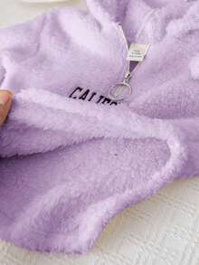 Bộ 2 áo nỉ dài tay in chữ dễ thương cho bé gái, áo nỉ có mũ và quần legging dệt kim, mùa thu/đông - Nhiều màu - Xem 5