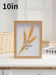 SHEIN 1 pieza Marco de madera rectangular clásico para póster, marco de madera grueso con exhibición de espécimen 3D hueco, adecuado para decoración de pared en la sala de estar