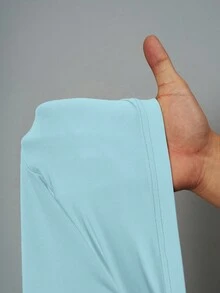 Slaydiva 2025夏季新音乐节、复活节、西部风情、游牧风、圣帕特里克节、生日派对、毕业典礼、学生装、休闲装、日常装、度假装、邮轮装、海滩装、日光浴装、时尚装、街头服饰、撞色设计、褶皱女装套装 - 淺藍色 - 查看 9