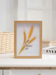 SHEIN 1 pieza Marco de madera rectangular clásico para póster, marco de madera grueso con exhibición de espécimen 3D hueco, adecuado para decoración de pared en la sala de estar