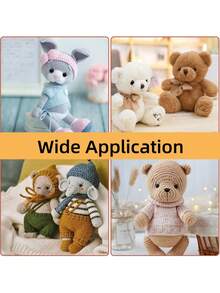 黑色塑料安全眼，用于钩针动物工艺品娃娃眼睛的塑料安全眼，各种尺寸的塑料娃娃眼睛，用于毛绒动物和泰迪熊工艺品制作 - 黑色 - 查看 6