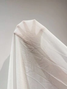 Váy không tay cổ lệch màu trơn kiểu Pháp cổ điển - trắng - Xem 8