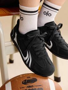 CUCCOO EASI CUCCOO 休闲舒适系带女士时尚运动鞋 - 黑與白 - 查看 9