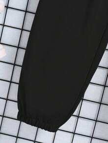 2件套青少年男孩圆领长袖时尚百搭上衣和休闲裤套装