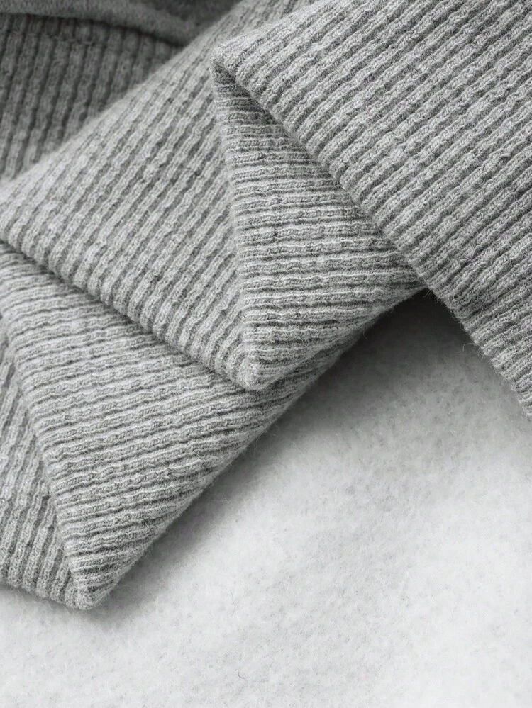 Autumn/Winter Thermal Lined Flag & Letter Print Design Pullover Sweatshirt For Men, Suitable For Independence Day