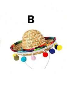 SHEIN 1 件墨西哥派对帽头带，狂欢节万圣节发箍迷你帽，圣诞节