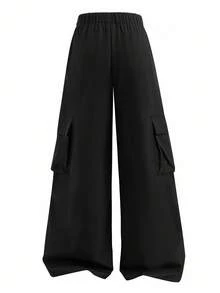 Sparklyn 3 件套少女连帽衫套装，秋冬新款，包含：可调节短款连帽衫、合身吊带背心、休闲黑色口袋裤、蝴蝶印花连帽短款运动衫，舒适百搭的休闲套装，适合家人/姐妹穿着 - 彩色 - 查看 6