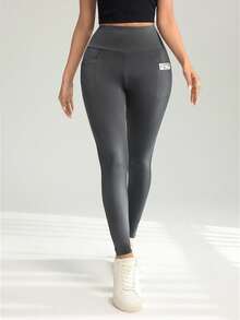 Modelyn 2 Pockets Stretchy Slim Fit Women Leggings Fall Cloth For Women