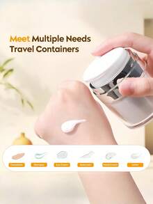15ml/30ml/50ml/100ml 真空泵瓶、真空面霜罐、可再填充保湿霜分配器、按压式泵瓶，适用于乳液、精华液、化妆品、旅行和浴室存储”