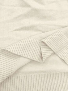 SHEIN Tween Girls Apricot Knit Set, Loose Knit Sweater + Pants 2 Pieces Casual Fashionable Versatile Outfit In Fall/Winter - Apricot - View 7