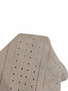 束緊拉繩前眼let刺繡camisole裙和鈴袖浴袍睡衣套裝 - 卡其色 - 查看 7