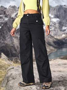 Damskie jeansy outdoorowe do wędrówek Ochrona przed słońcem Lekkie, szybkoschnące stroje turystyczne dla kobiet Damskie spodnie trekkingowe Spodnie outdoorowe dla kobiet Stroje kempingowe Damskie lekkie spodnie Spodnie trekkingowe damskie - Czarne - Zobacz 7
