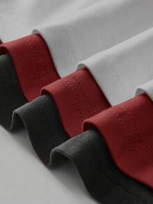 SHEIN EZwear Bộ 3 áo thun dài tay cổ chữ V sâu ôm vừa vặn cho nữ, phù hợp cho mùa thu/đông - Nhiều màu - Xem 5