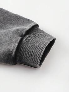 ROMWE MEN Street Life 男童印花水洗连帽衫