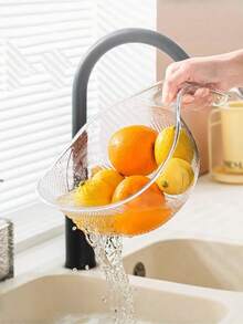 SHEIN 1/4pcs Multifunctional Rice Washing Basket With Handle, Vegetable Washing Basin, Fruit Plate, Kitchen Drain Basket, Kitchen Supplies Rice Washing Strainer, Household Kitchen Drain Basket - Multicolor - View 17